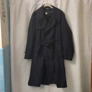 DSCP Garrison Collection All Weather Black Military Trench Coat 42S Zip Lining
